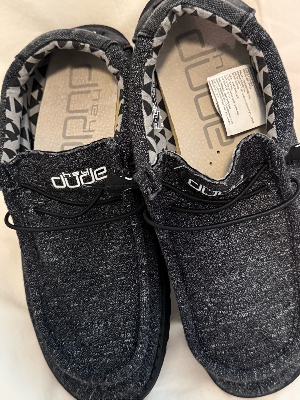 Hey Dude Women's Charcoal Knit Slip-On Athletic Shoes